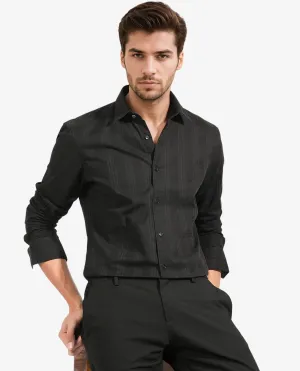 Rare Rabbit Men's Roar Black Cotton Fabric Full Sleeves Checks Shirt