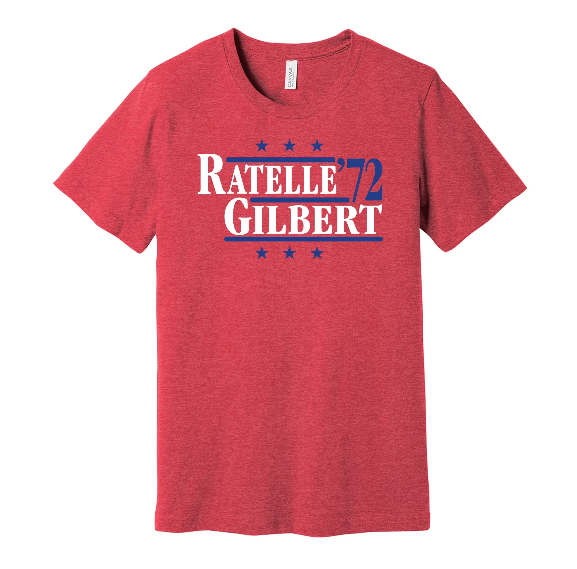 Ratelle & Gilbert '72 - New York Hockey Legends Political Campaign Parody T-Shirt - Hyper Than Hype Shirts
