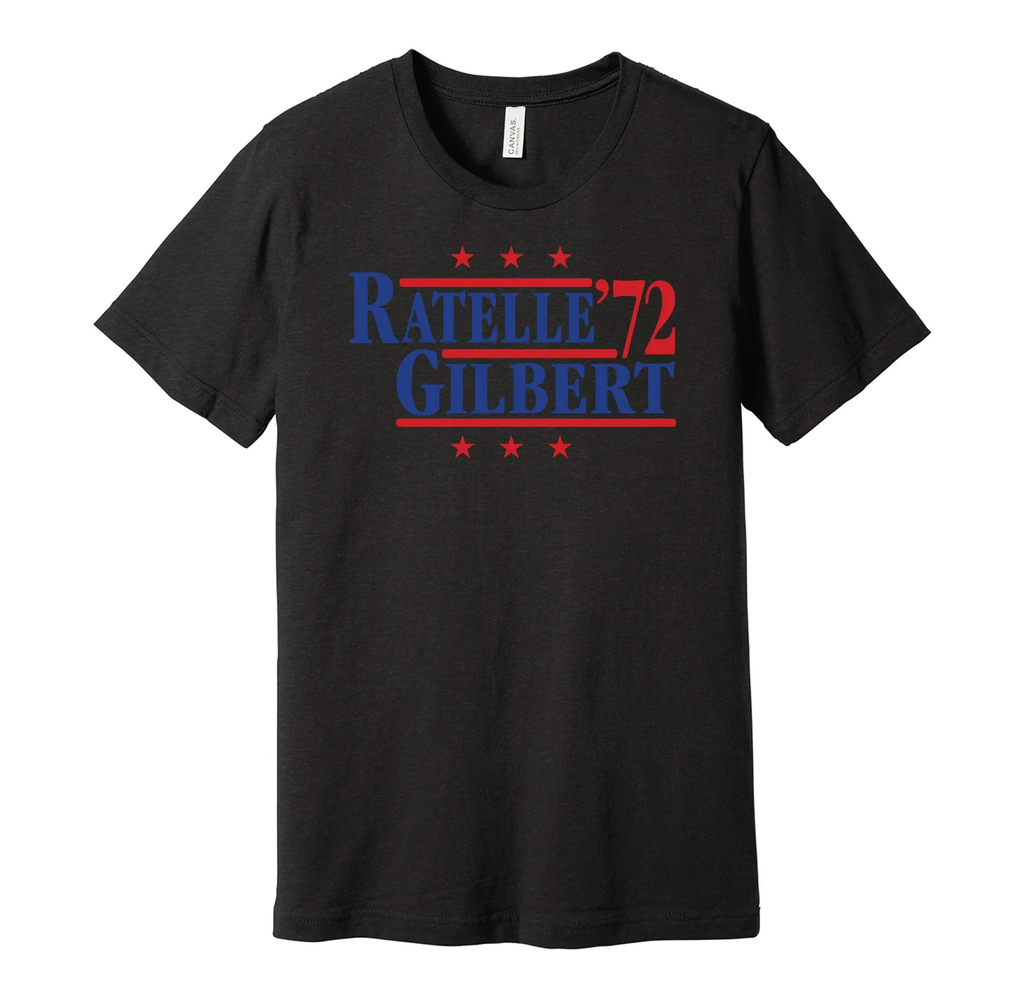 Ratelle & Gilbert '72 - New York Hockey Legends Political Campaign Parody T-Shirt - Hyper Than Hype Shirts