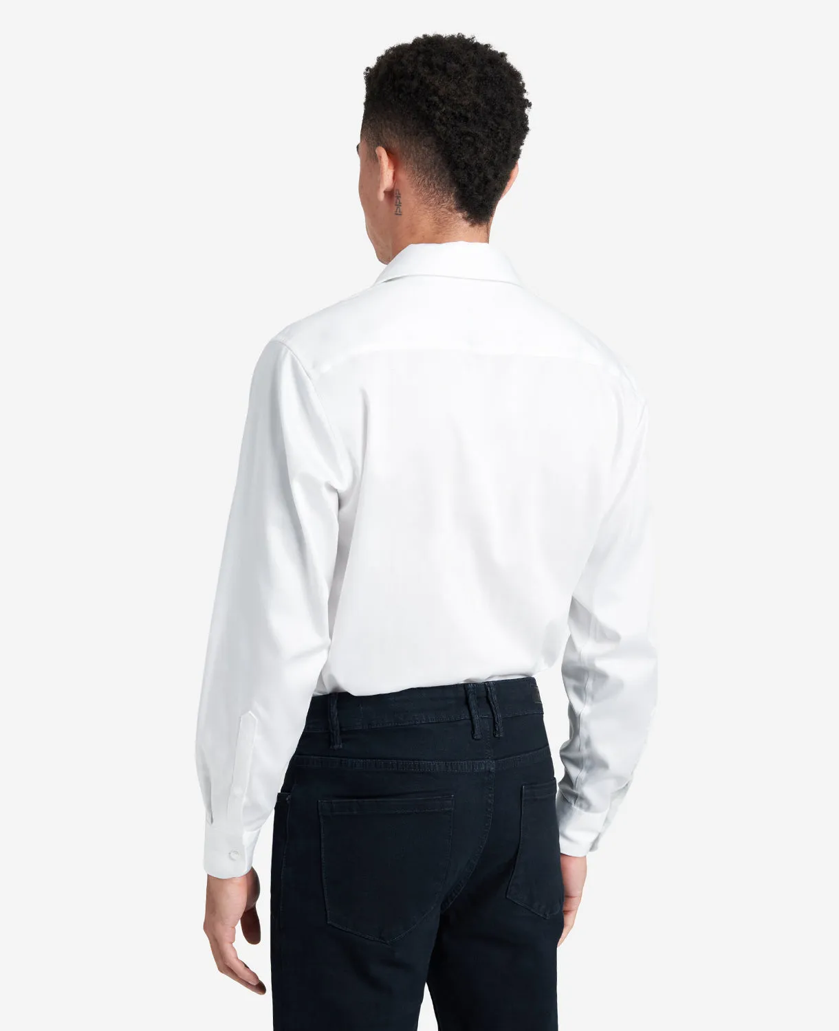 Regular-Fit Button-Down Stretch Dress Shirt with TEK FIT