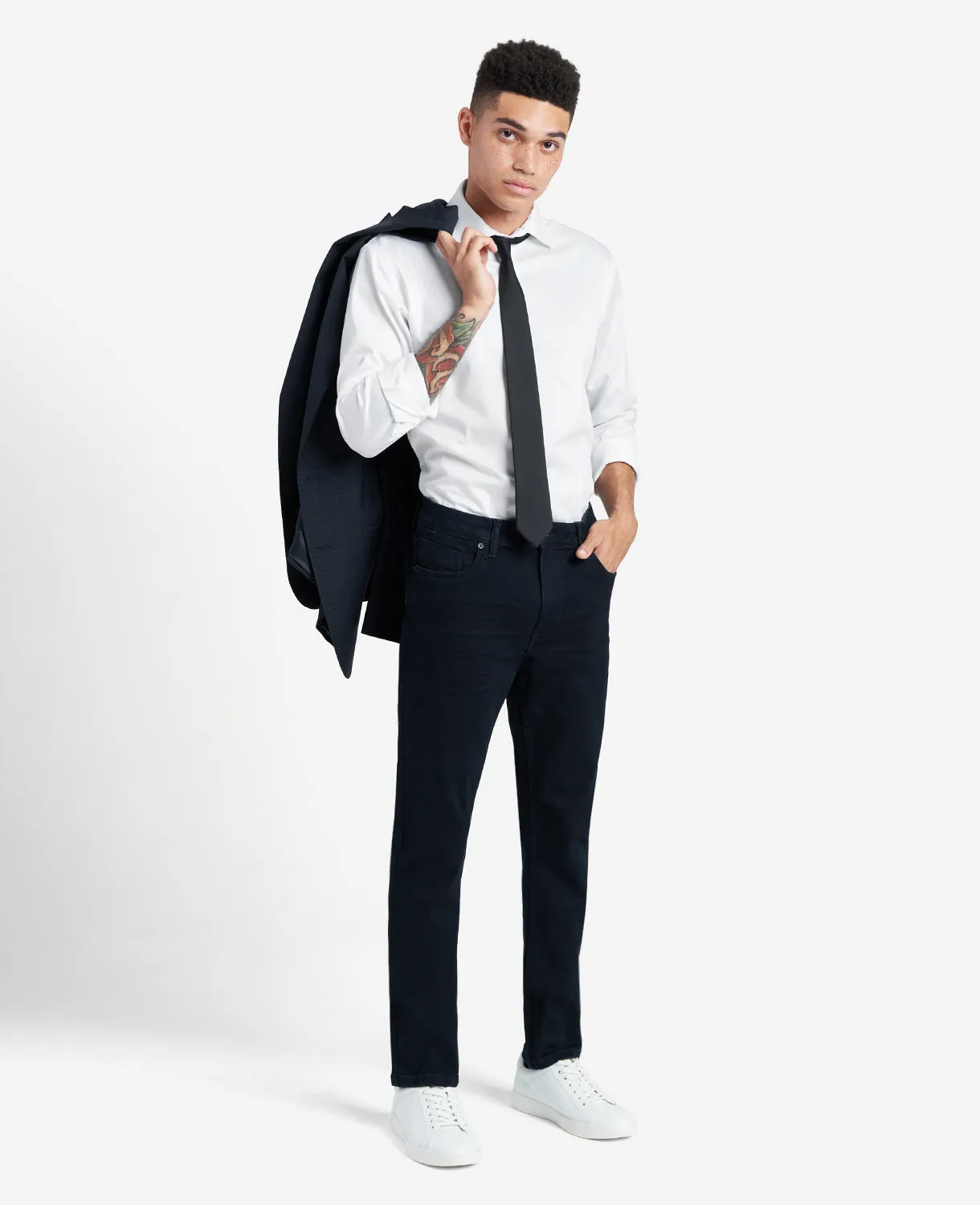 Regular-Fit Button-Down Stretch Dress Shirt with TEK FIT
