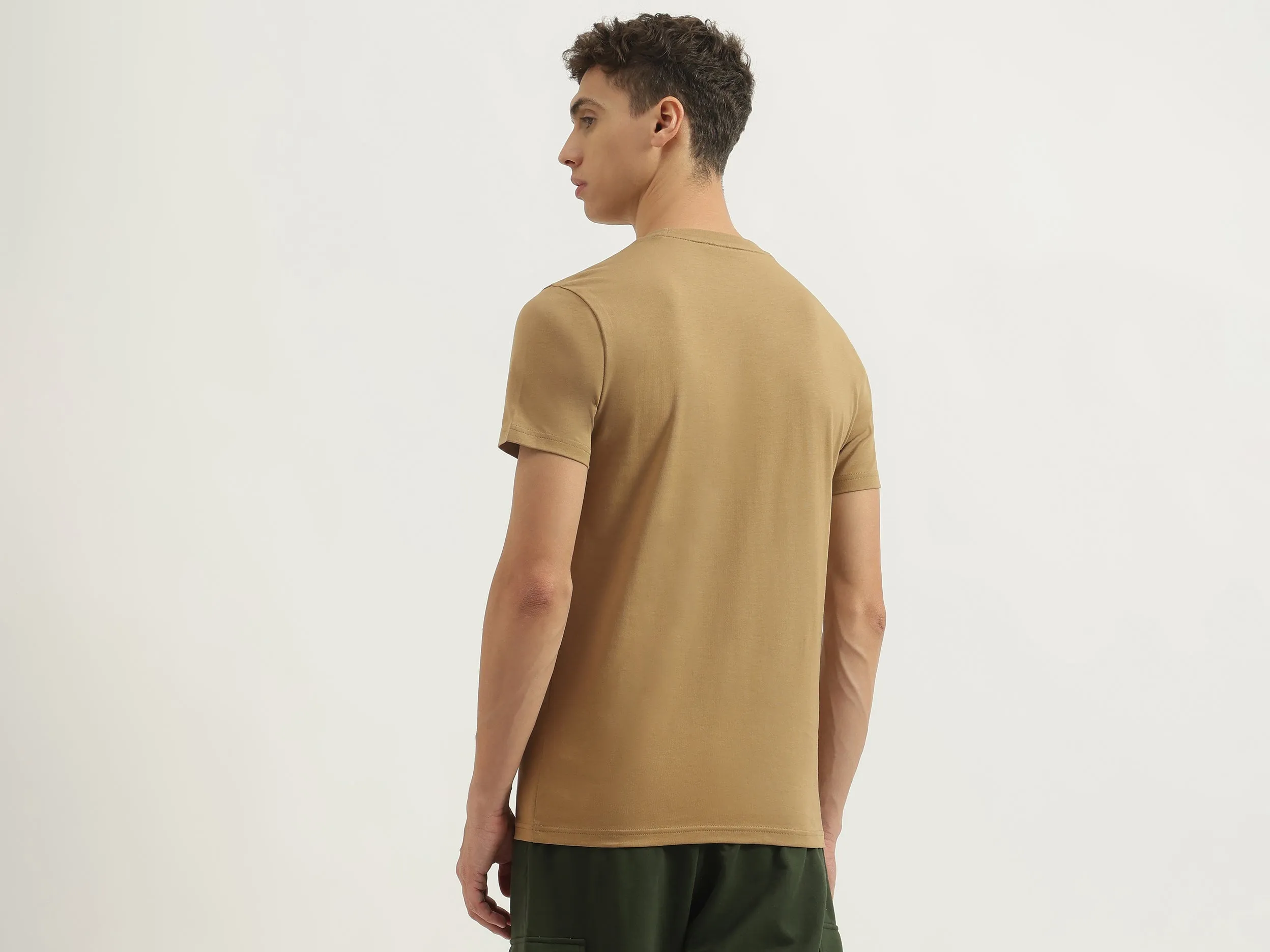Regular Fit Round Neck Solid Tshirt