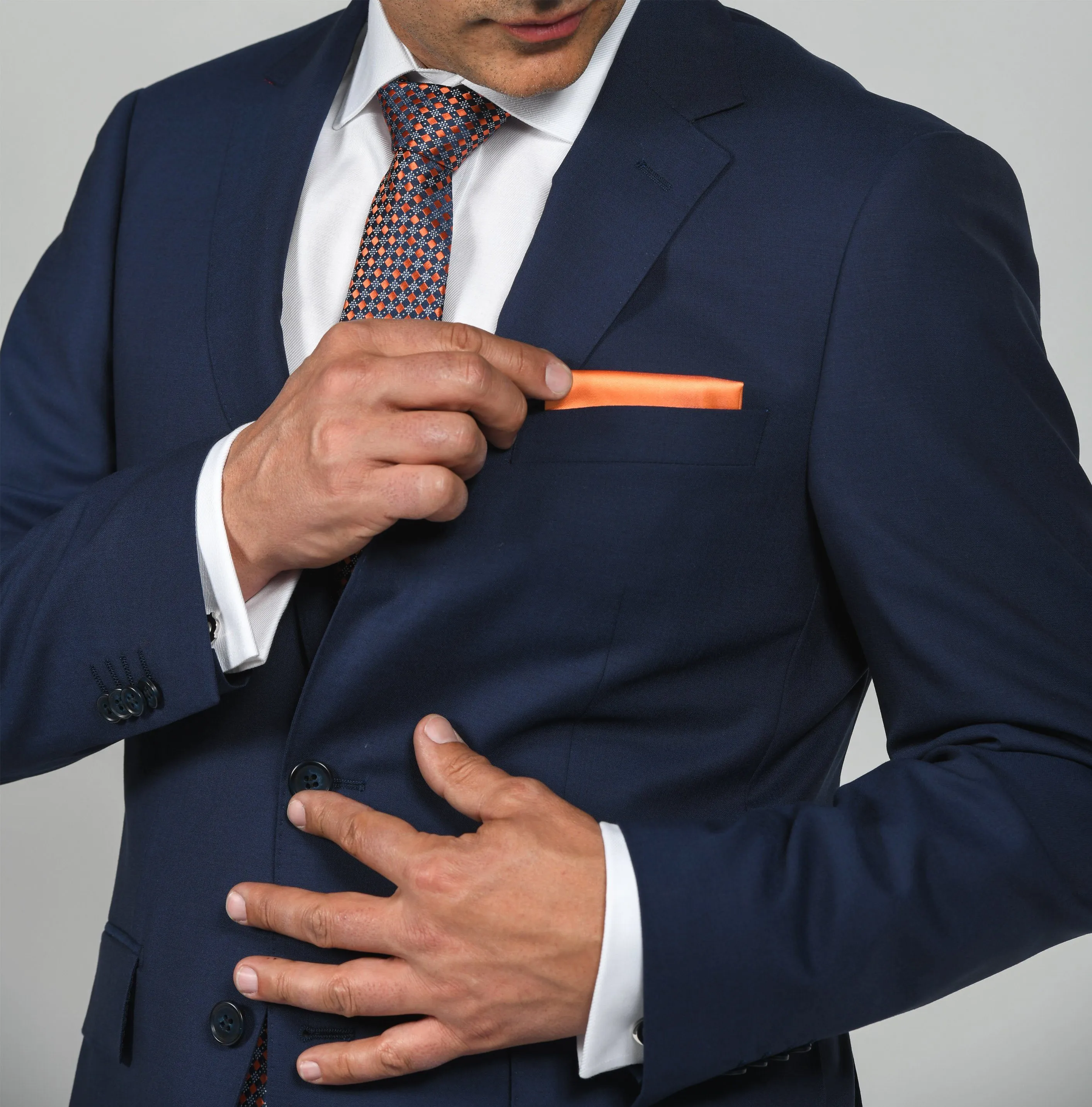 Royal Blue Slim Fit Wool Cashmere Suit