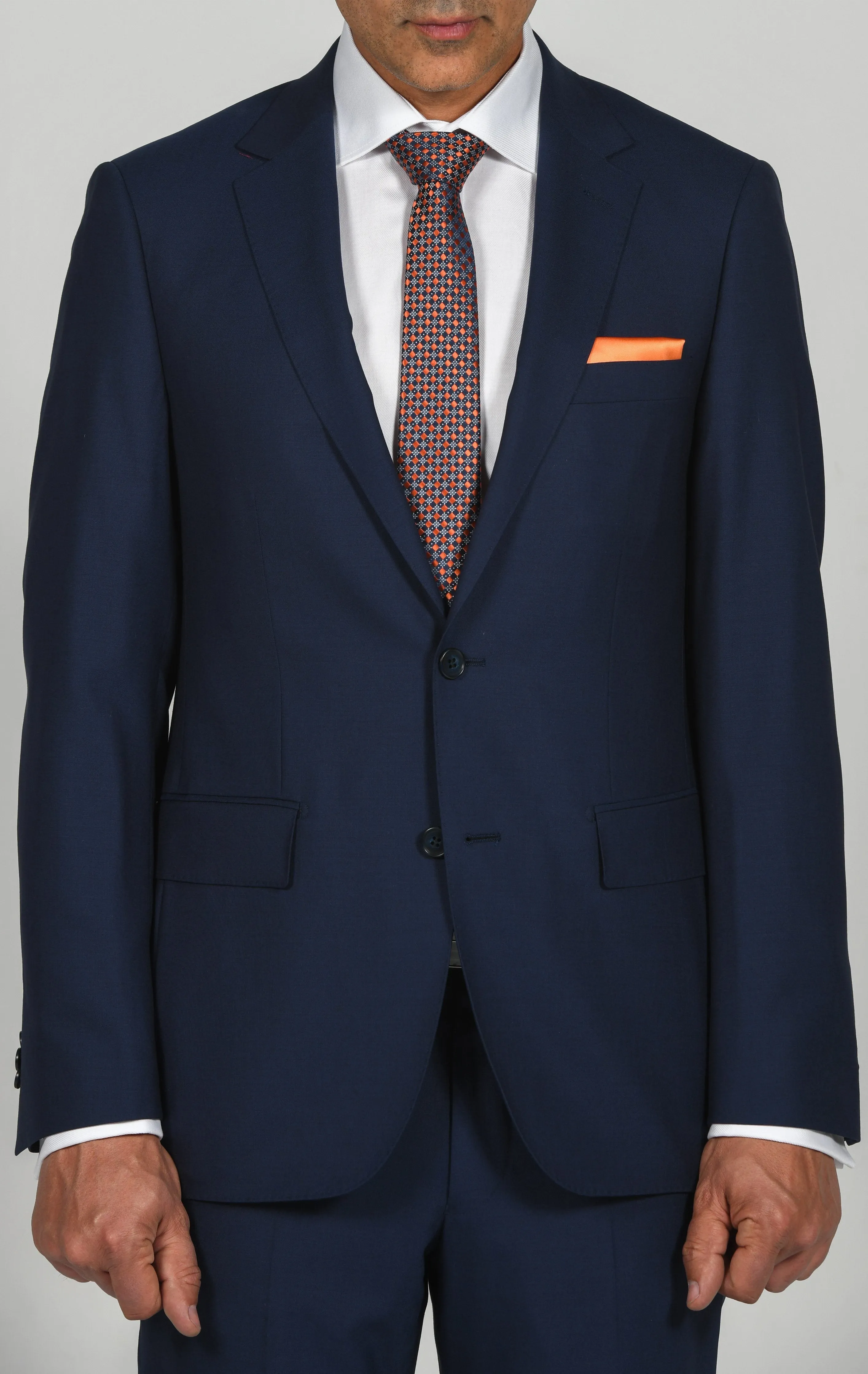 Royal Blue Slim Fit Wool Cashmere Suit