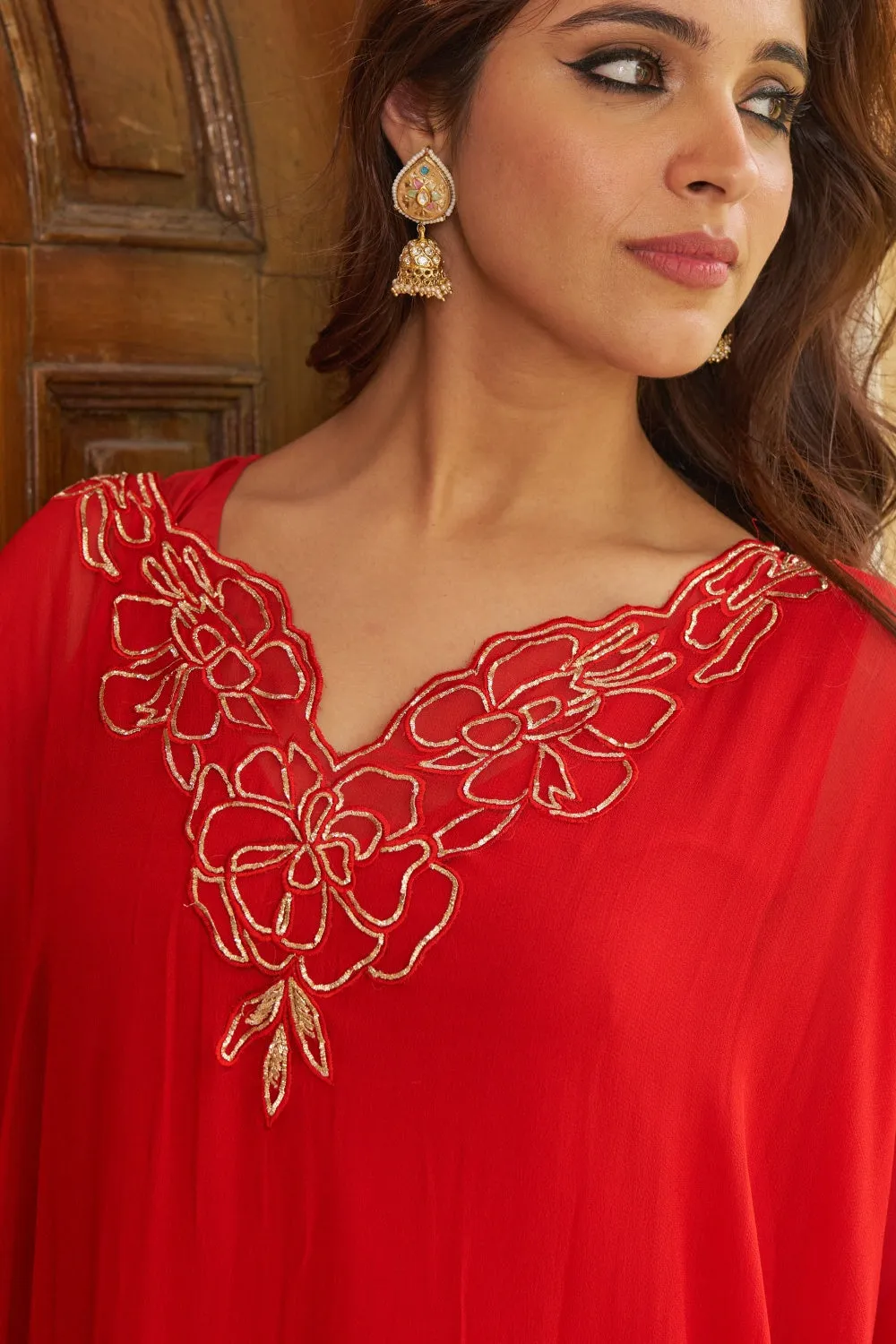 Ruya Burnt Orange Kaftaan