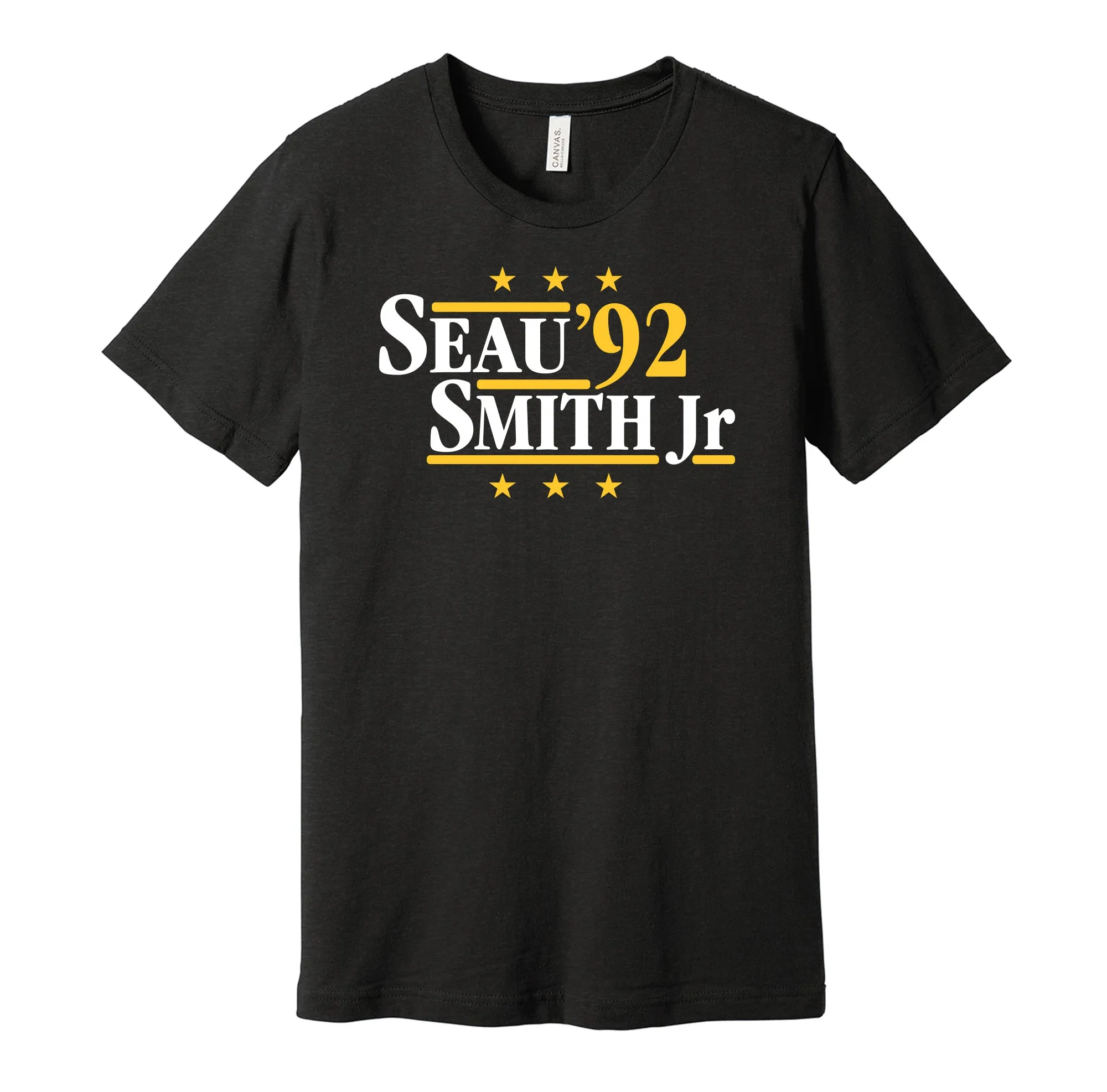 Seau & Smith Jr '92 - San Diego Football Legends Political Campaign Parody T-Shirt - Hyper Than Hype Shirts