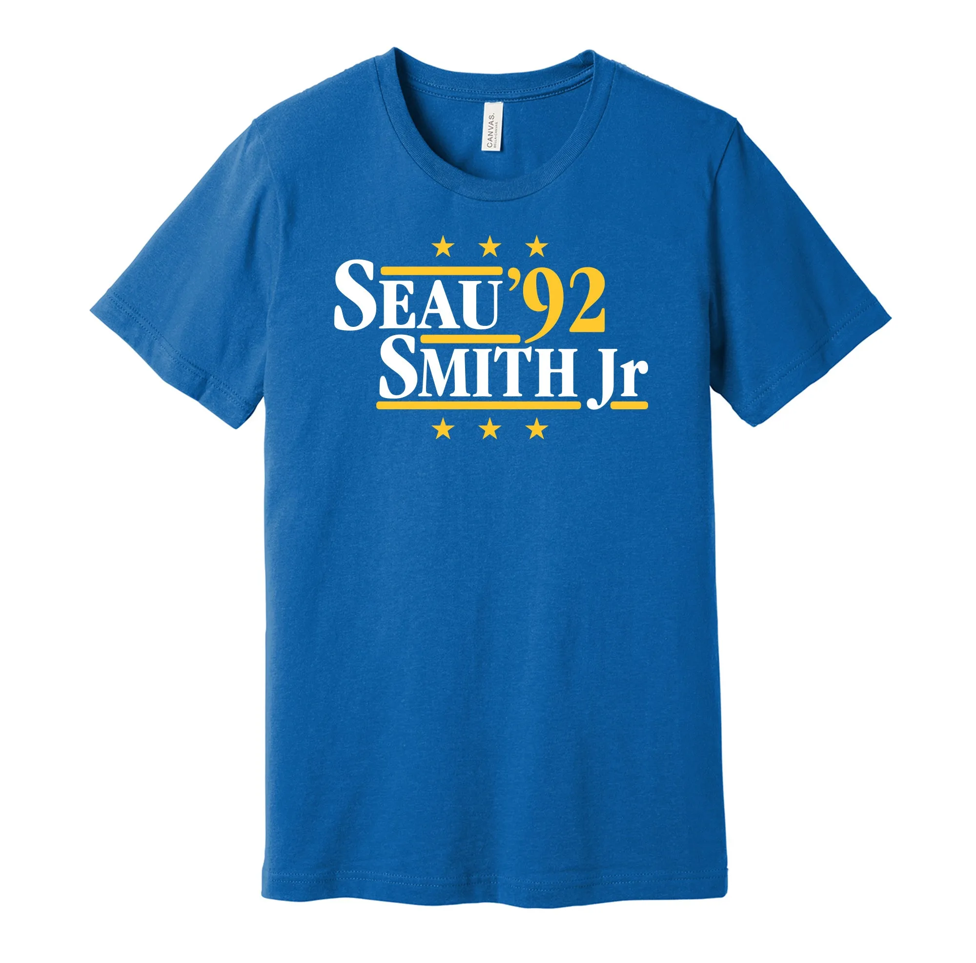 Seau & Smith Jr '92 - San Diego Football Legends Political Campaign Parody T-Shirt - Hyper Than Hype Shirts