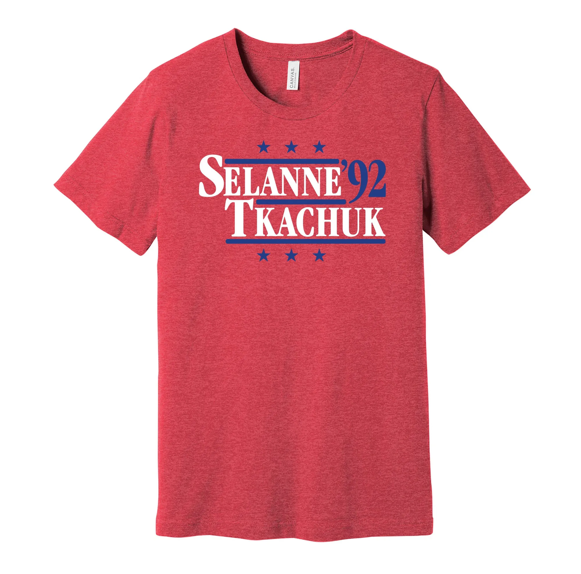 Selanne & Tkachuk '92 - Winnipeg Hockey Legends Political Campaign Parody T-Shirt - Hyper Than Hype Shirts