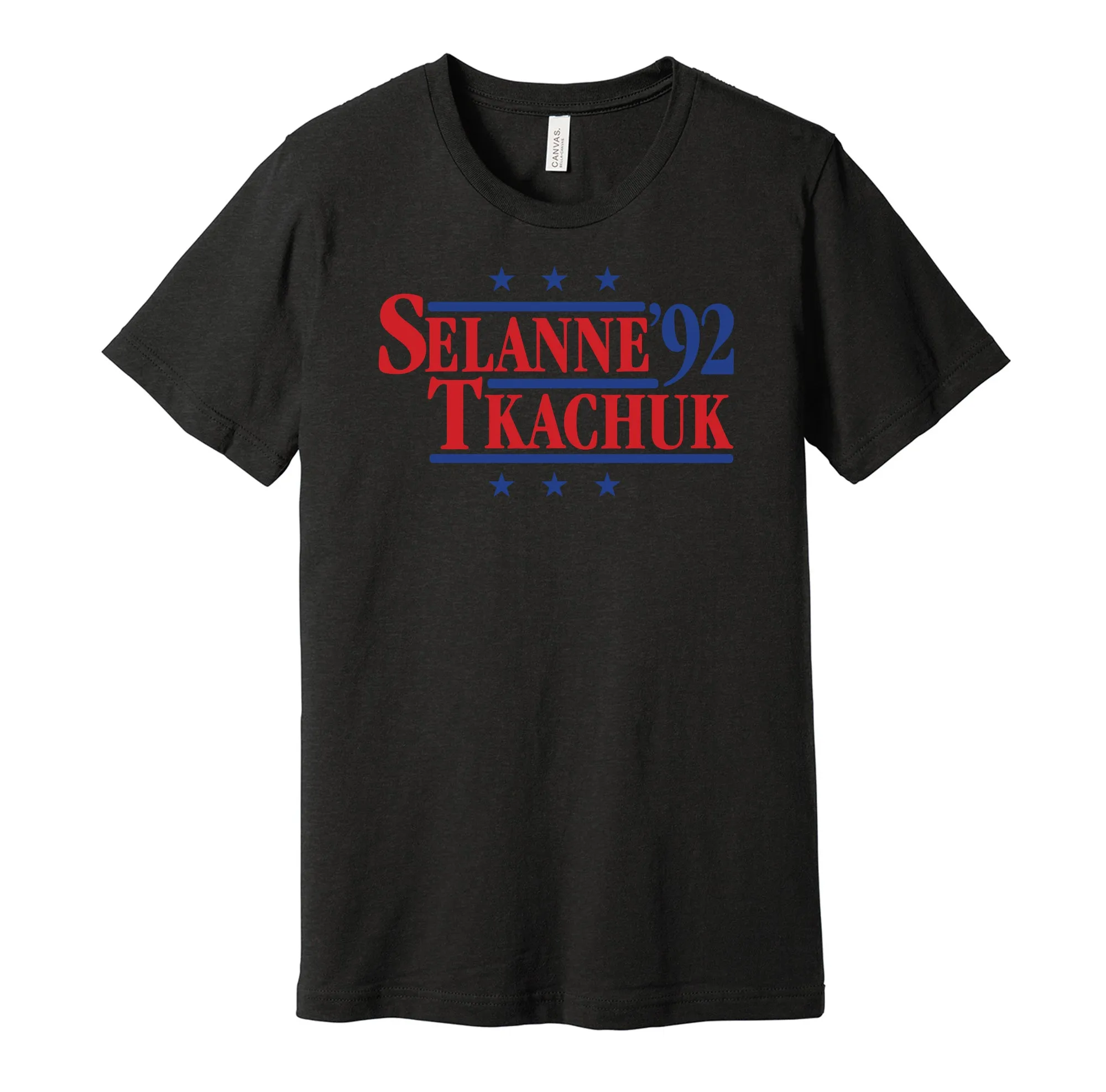 Selanne & Tkachuk '92 - Winnipeg Hockey Legends Political Campaign Parody T-Shirt - Hyper Than Hype Shirts