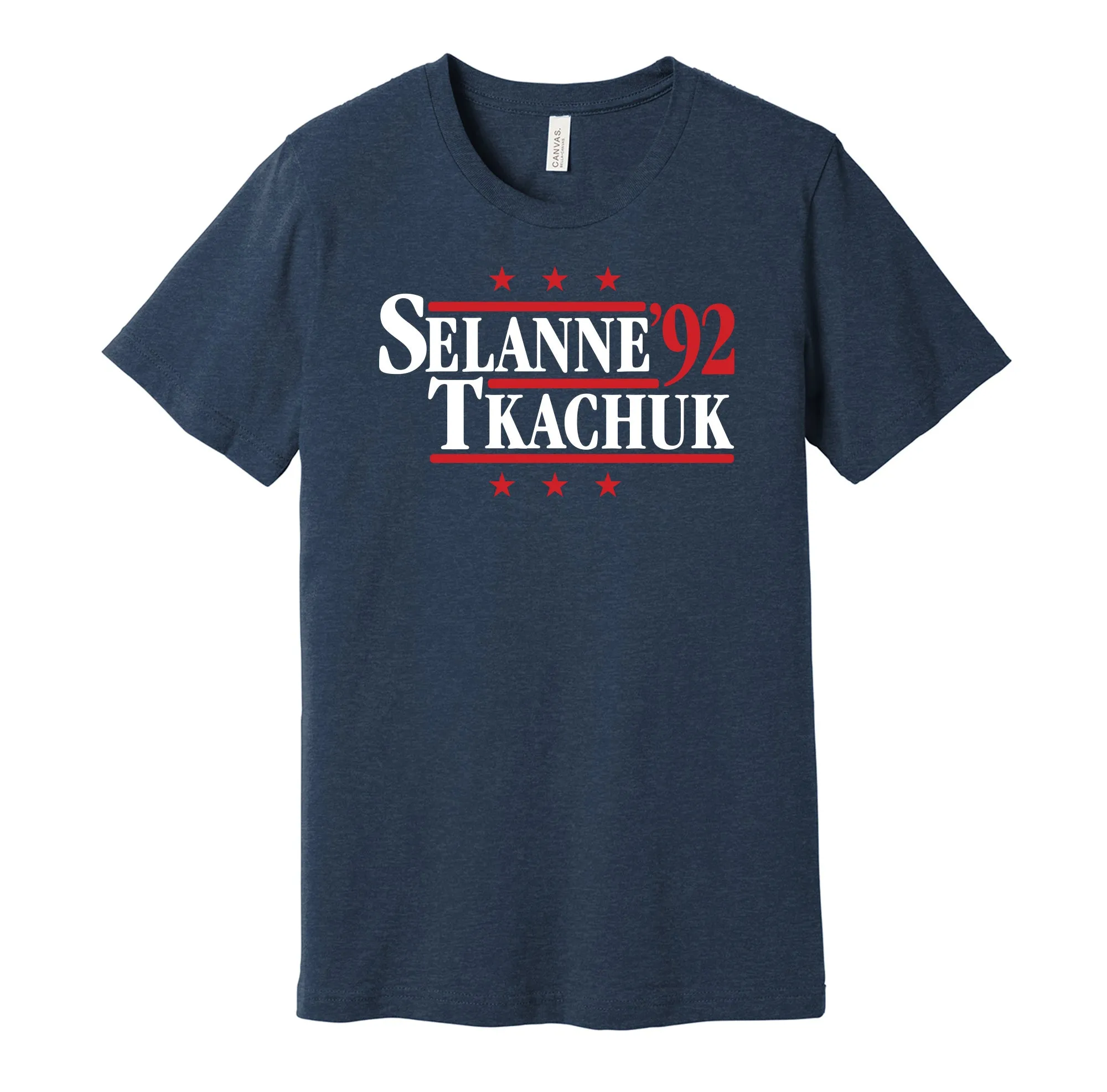 Selanne & Tkachuk '92 - Winnipeg Hockey Legends Political Campaign Parody T-Shirt - Hyper Than Hype Shirts
