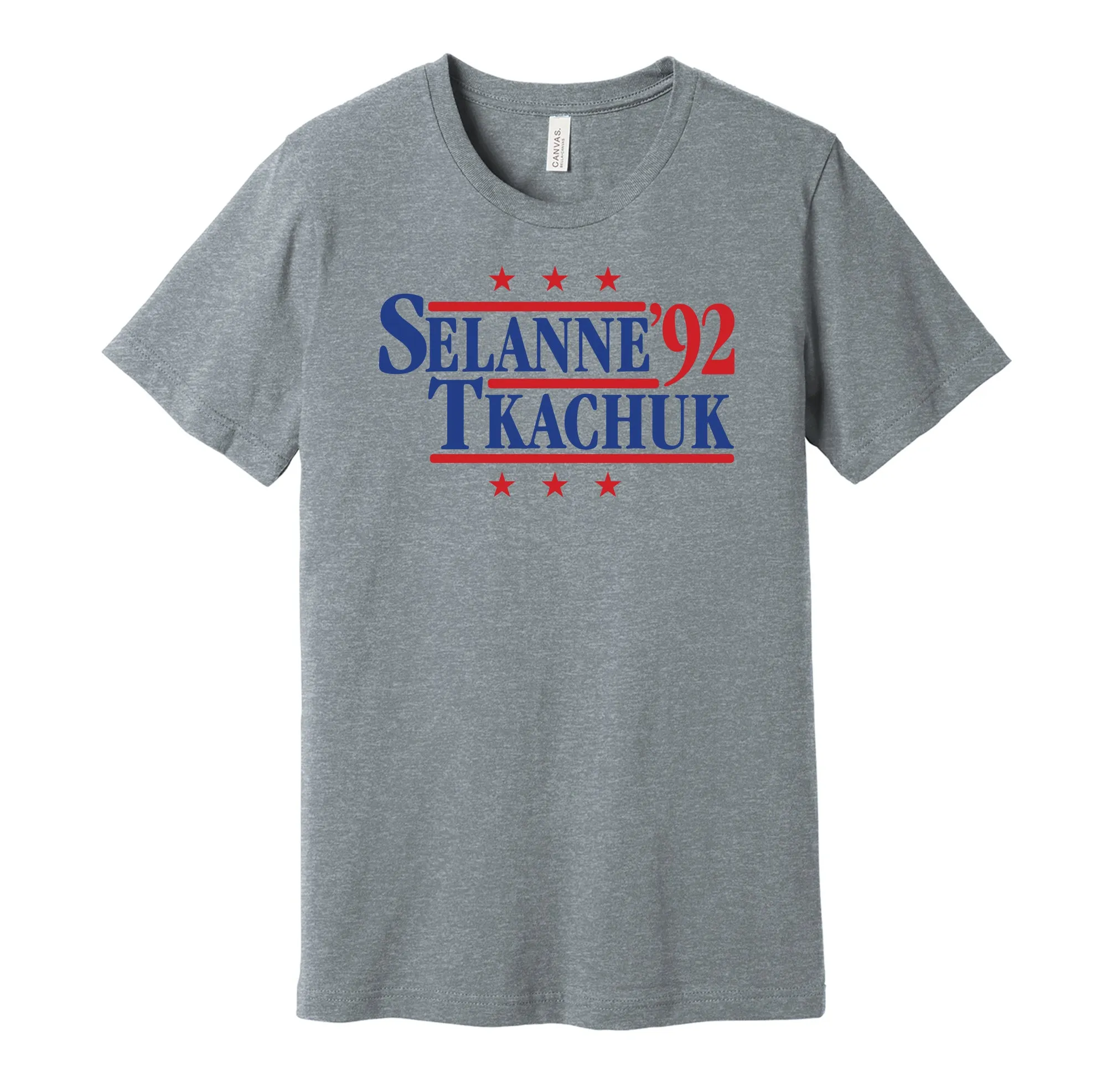 Selanne & Tkachuk '92 - Winnipeg Hockey Legends Political Campaign Parody T-Shirt - Hyper Than Hype Shirts