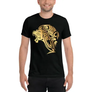 Short sleeve tri-blend Lion t-shirt - Solid Black