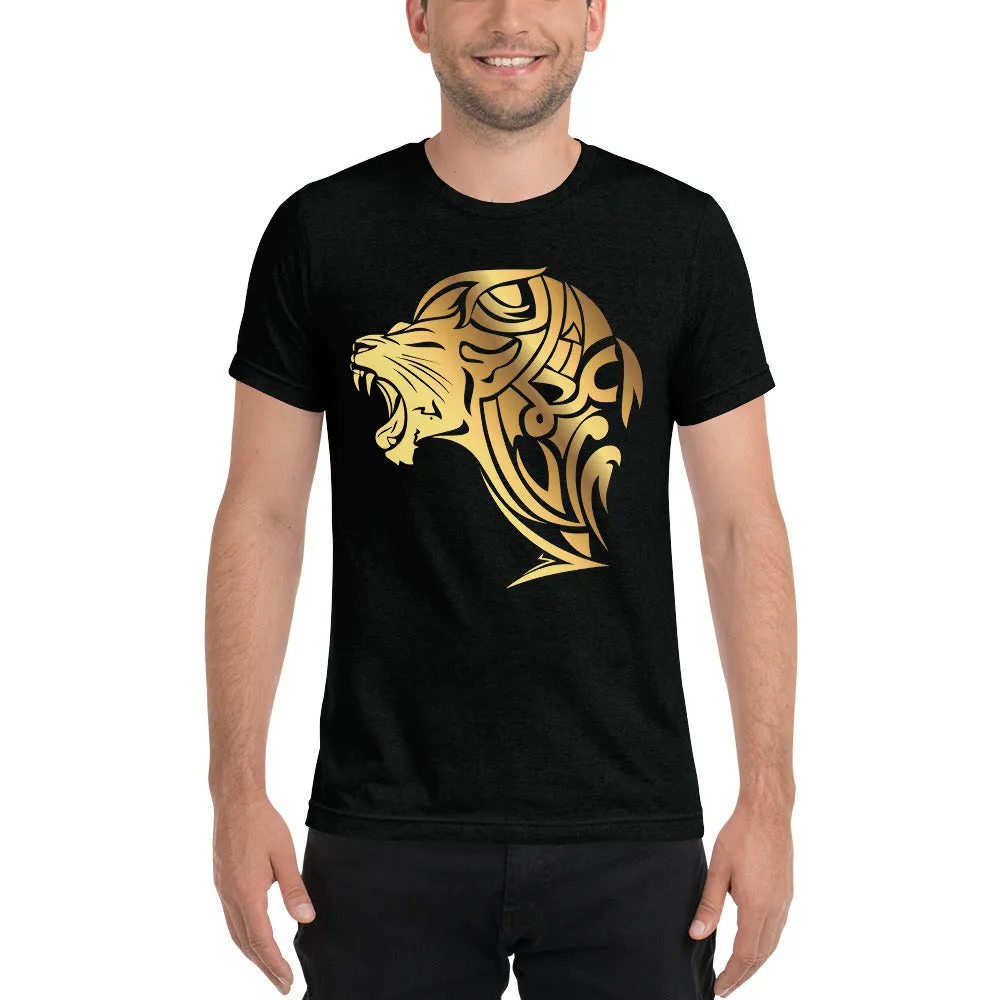 Short sleeve tri-blend Lion t-shirt - Solid Black