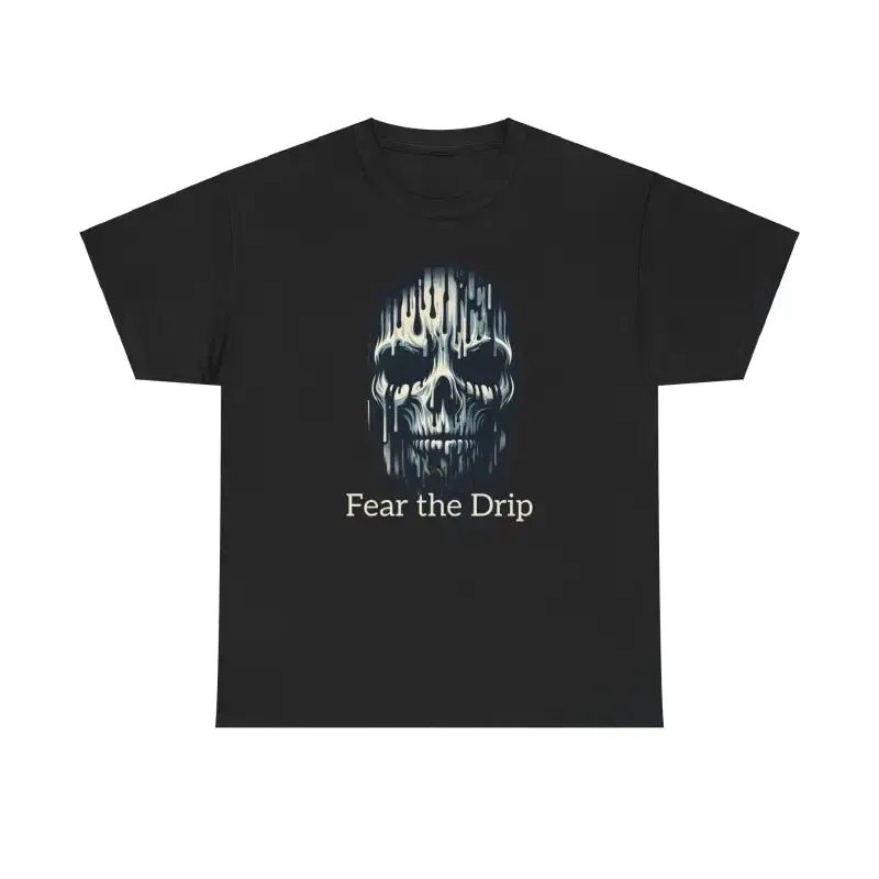 Spooky Halloween Mask Heavy Cotton Tee for Haunted Fun