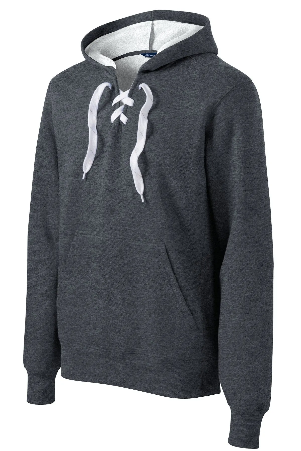 Sport-Tek Lace Up Pullover Hooded Sweatshirt. ST271 Graphite Heather