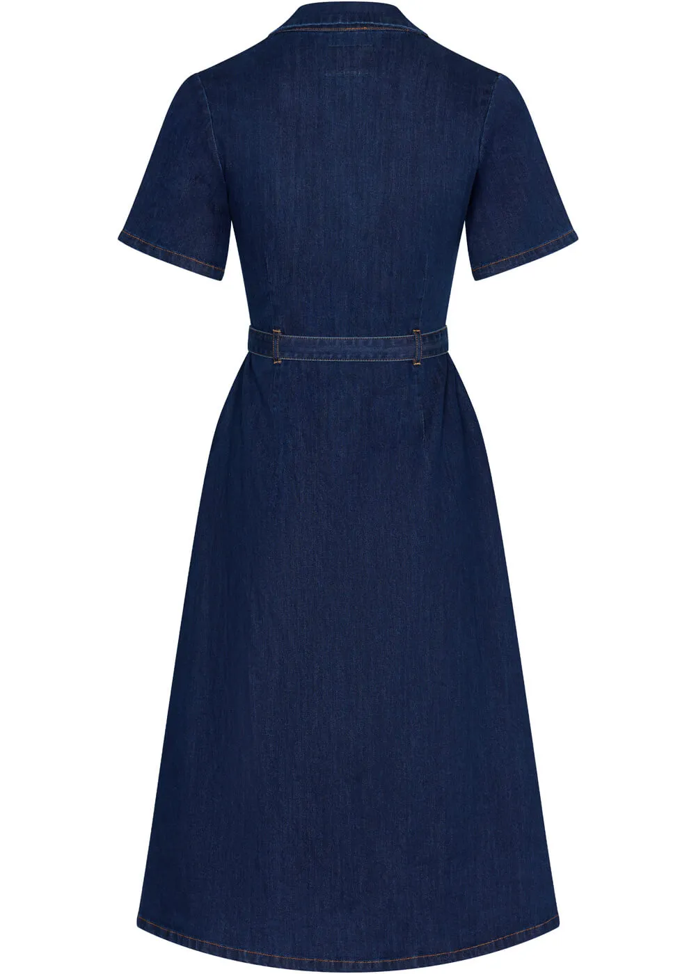 Succubus Clothing Rosie Denim 50's Swing Dress Navy