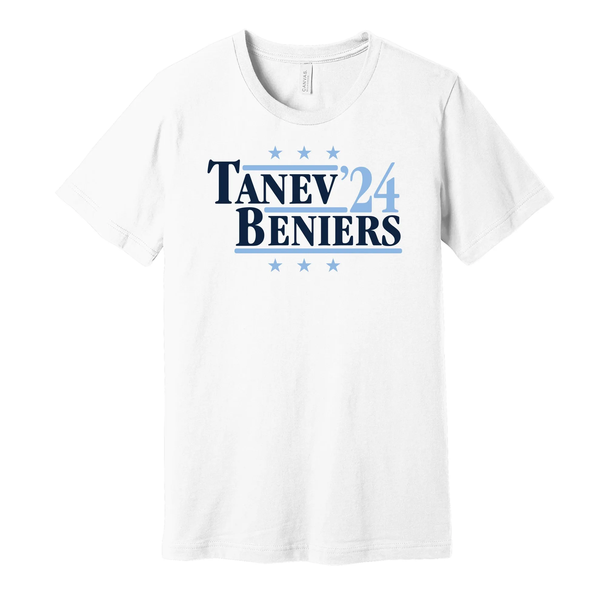 Tanev & Beniers '24 - Seattle Hockey Political Campaign Parody T-Shirt - Hyper Than Hype Shirts