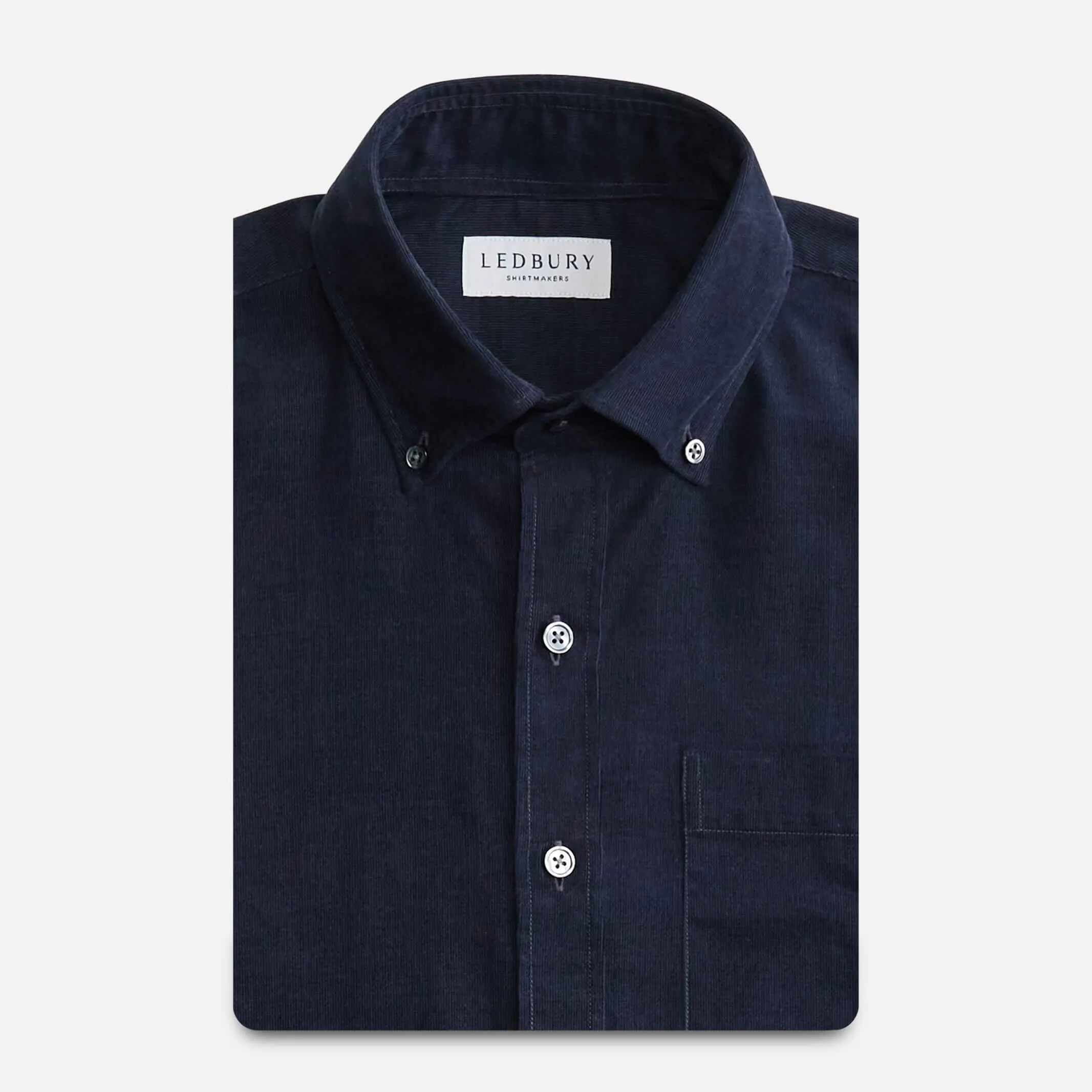The Dark Navy Crockett Corduroy Custom Shirt