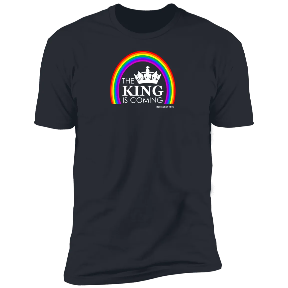 The King is Coming Men’s Premium Short Sleeve Tee Shirt
