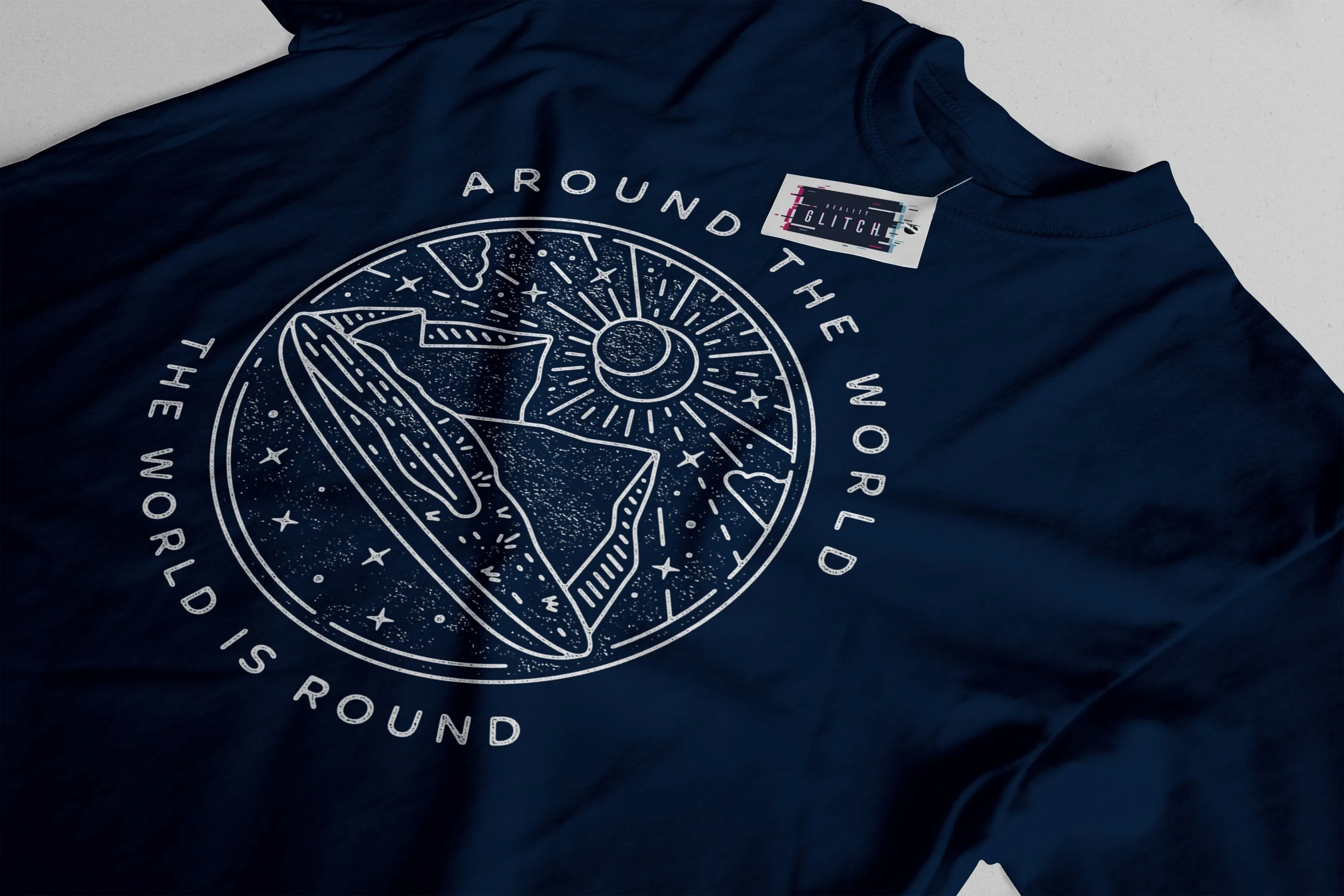 The World is Round Glober Mens T-Shirt