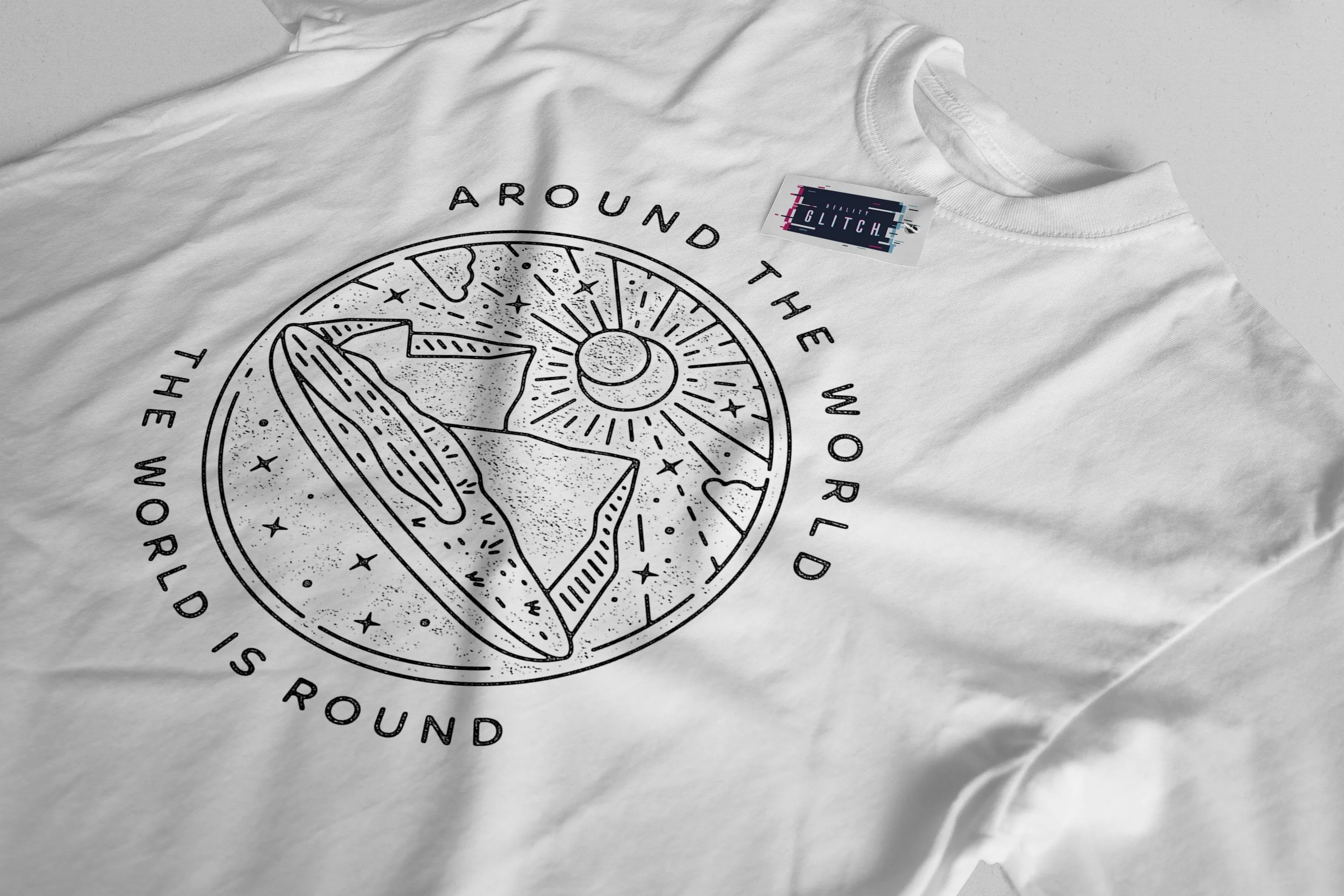 The World is Round Glober Mens T-Shirt