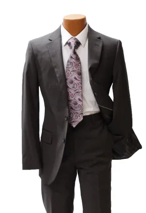 Top Lapel Brown Modern Fit Suit