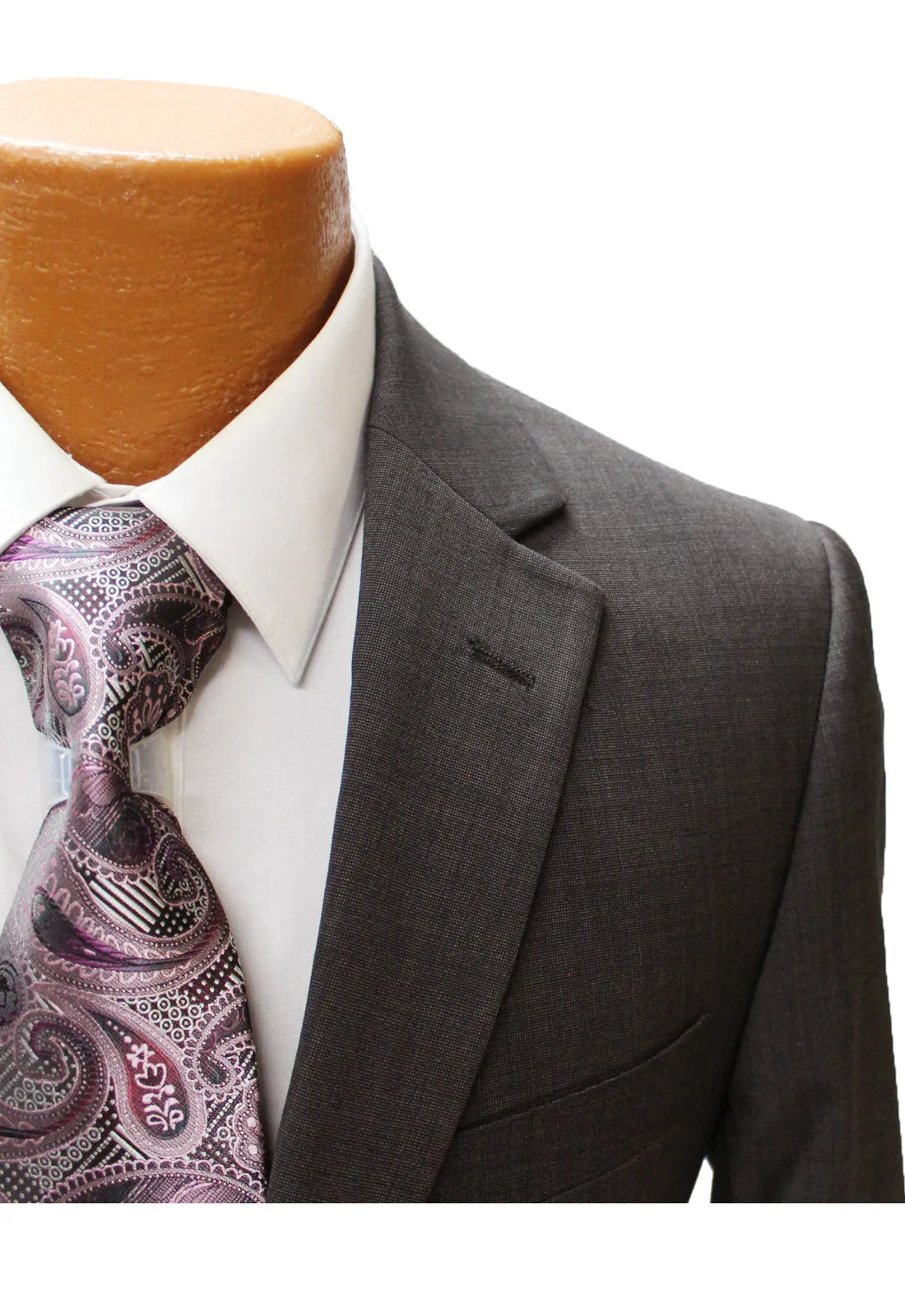 Top Lapel Brown Modern Fit Suit