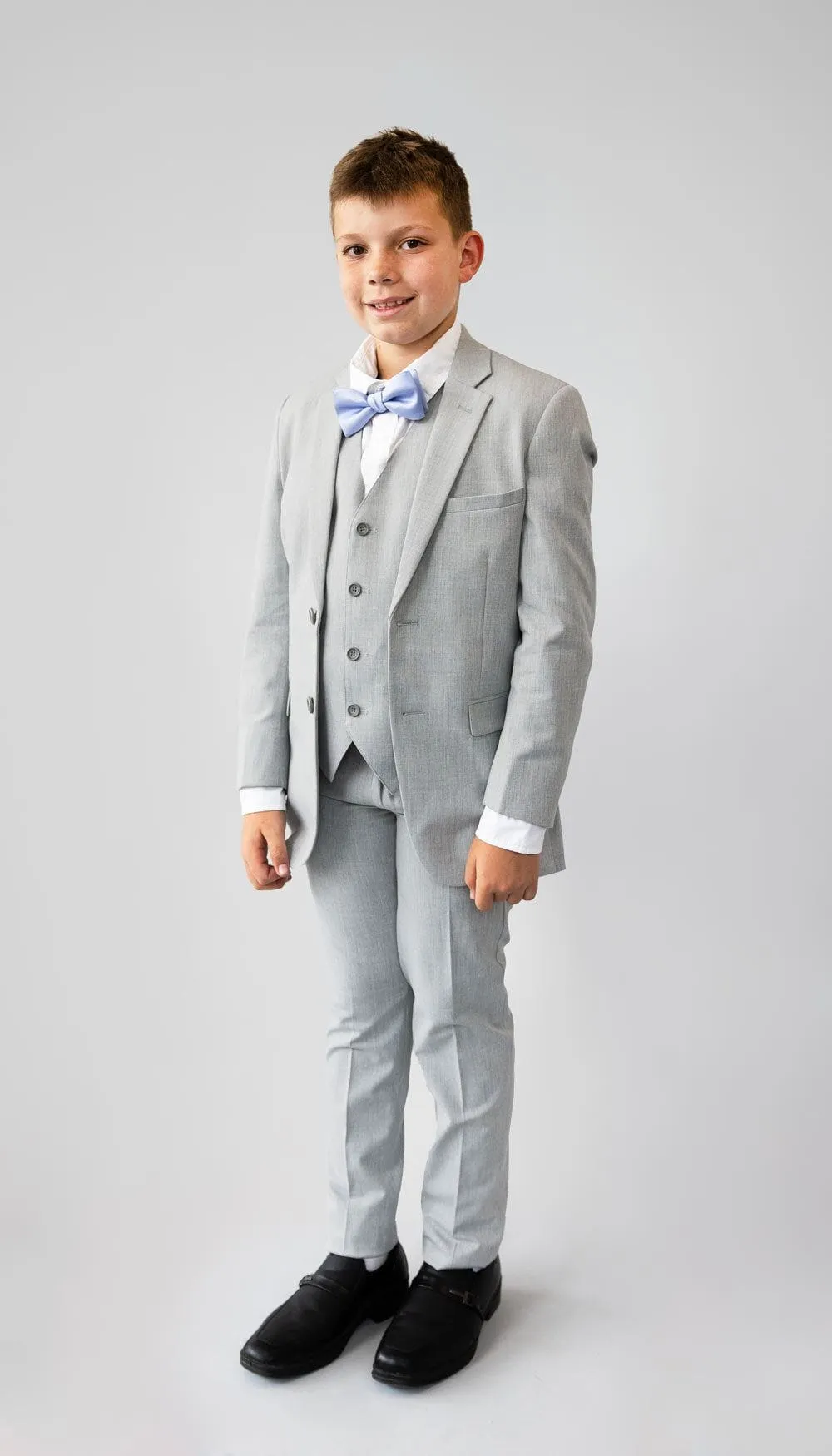 Trim Fit 3 Piece Suit Light Grey