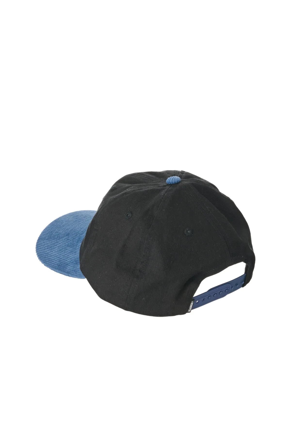 TRIO SNAPBACK CAP - SOLID BLACK/ ROYAL BLUE