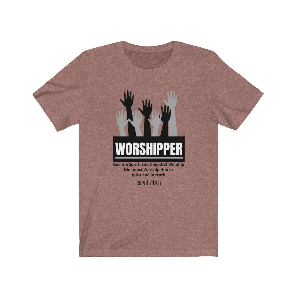 Unisex Jersey Short Sleeve Tee (Black Love Rocks Original Design - Worshipper)
