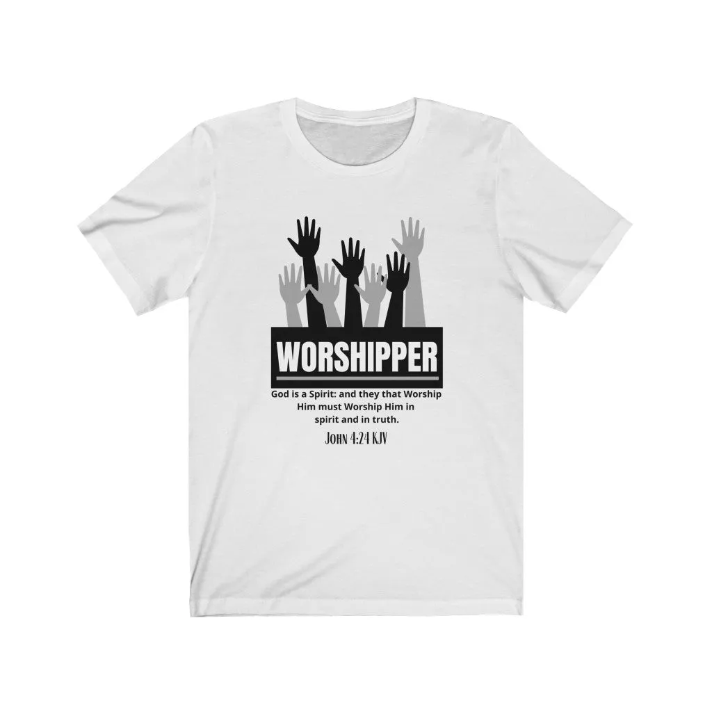 Unisex Jersey Short Sleeve Tee (Black Love Rocks Original Design - Worshipper)