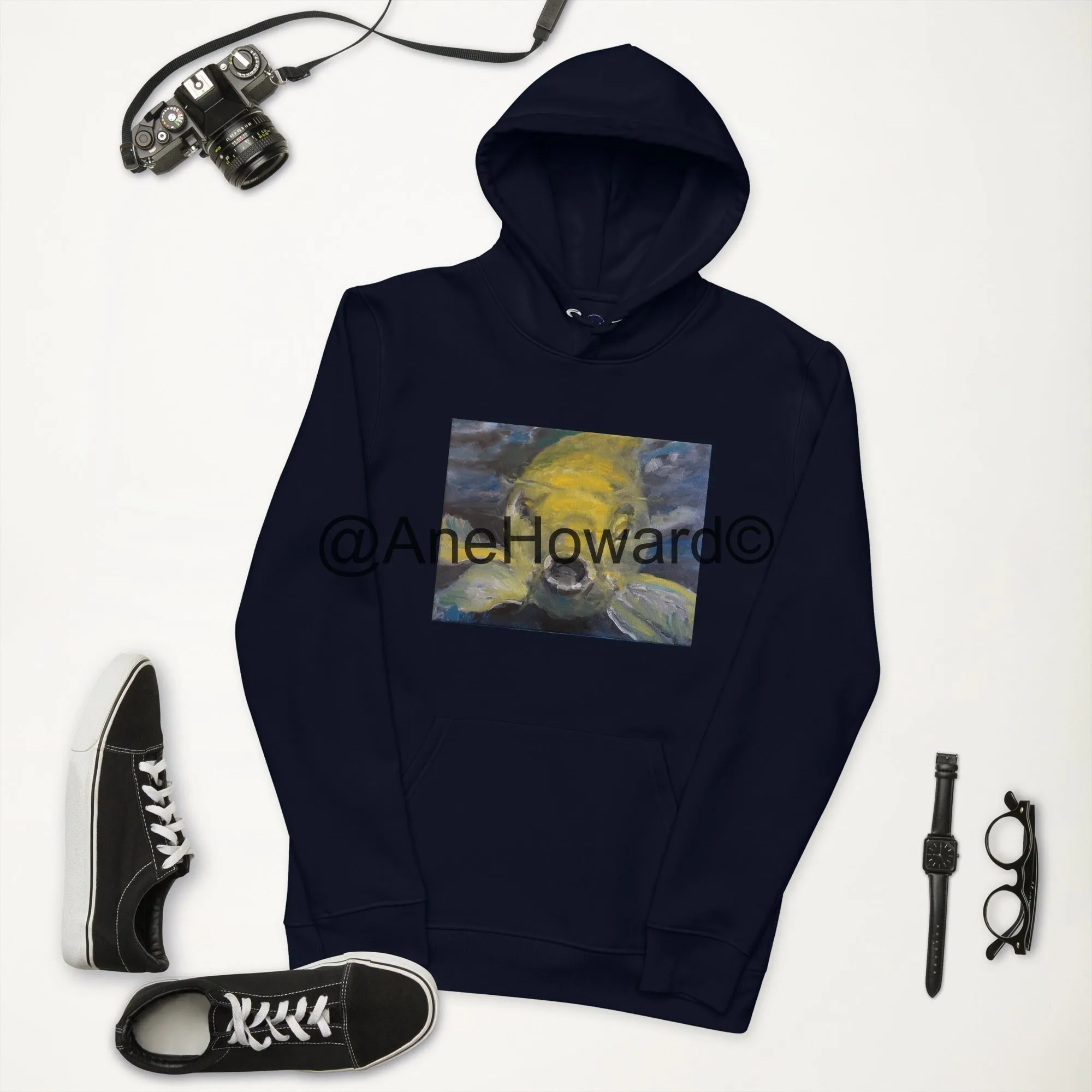 Unisex Organic Cotton Hoodie Charles the Koi