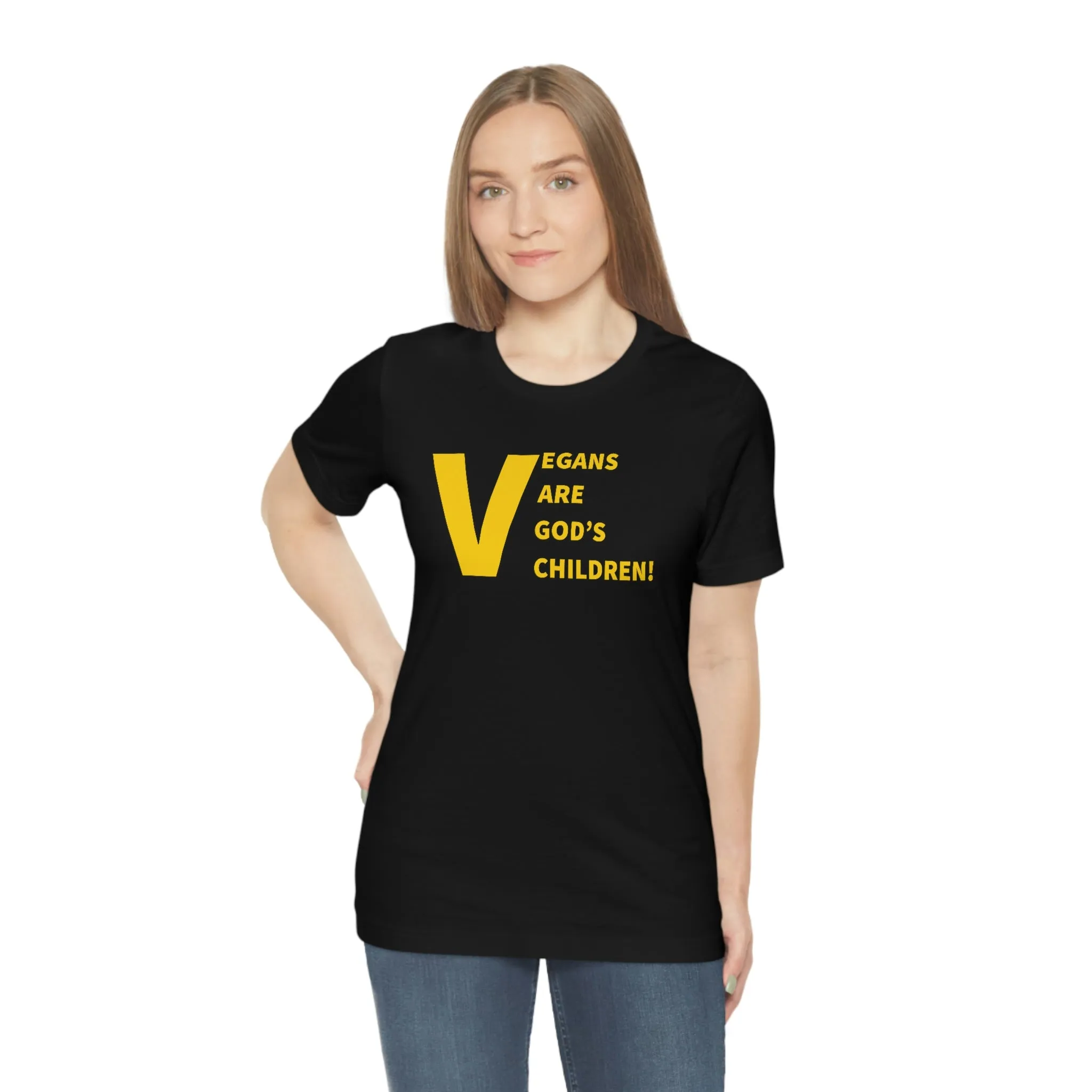 Vegans Are God's Children! Short Sleeve Tee
