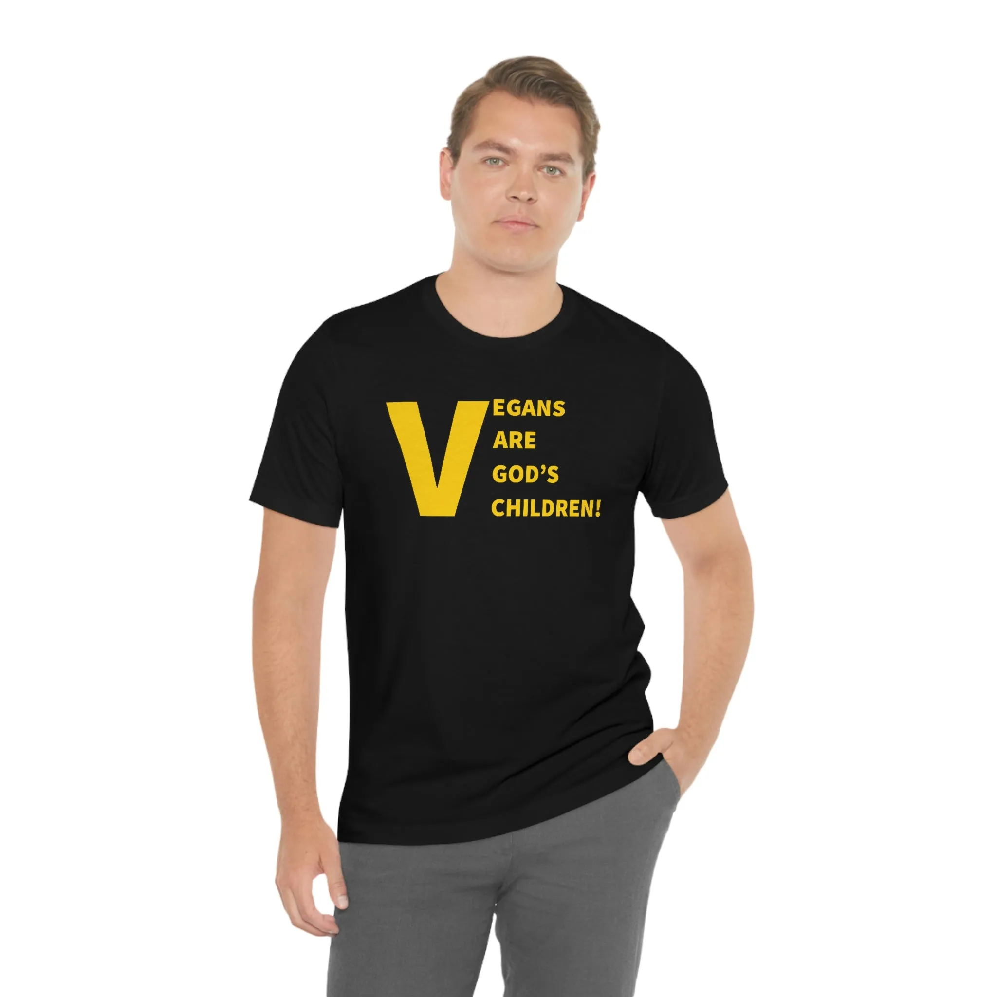 Vegans Are God's Children! Short Sleeve Tee