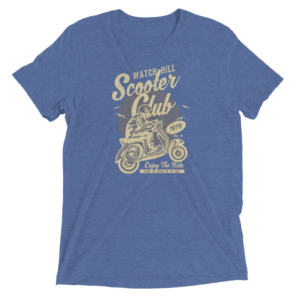 Watchill’n ‘Scooter Club’ Unisex Short Sleeve t-shirt (Creme/Grey)