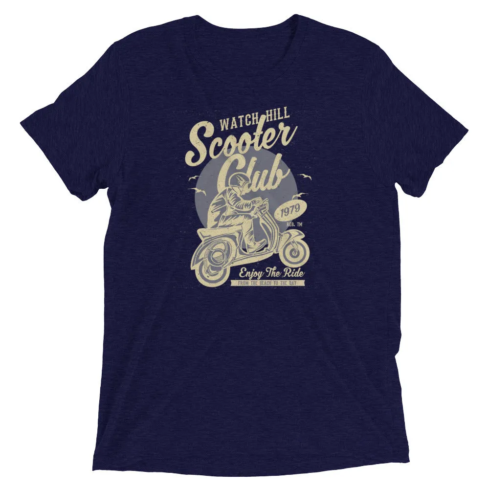Watchill’n ‘Scooter Club’ Unisex Short Sleeve t-shirt (Creme/Grey)
