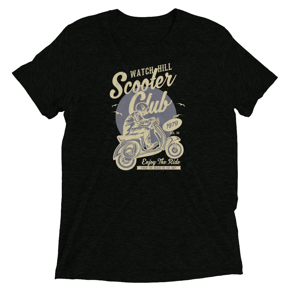 Watchill’n ‘Scooter Club’ Unisex Short Sleeve t-shirt (Creme/Grey)