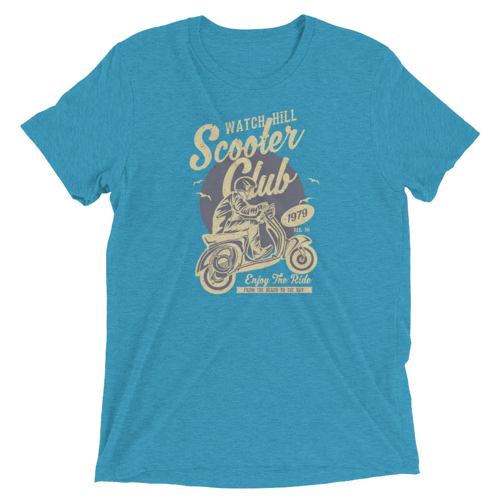 Watchill’n ‘Scooter Club’ Unisex Short Sleeve t-shirt (Creme/Grey)