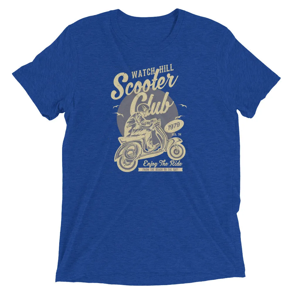 Watchill’n ‘Scooter Club’ Unisex Short Sleeve t-shirt (Creme/Grey)