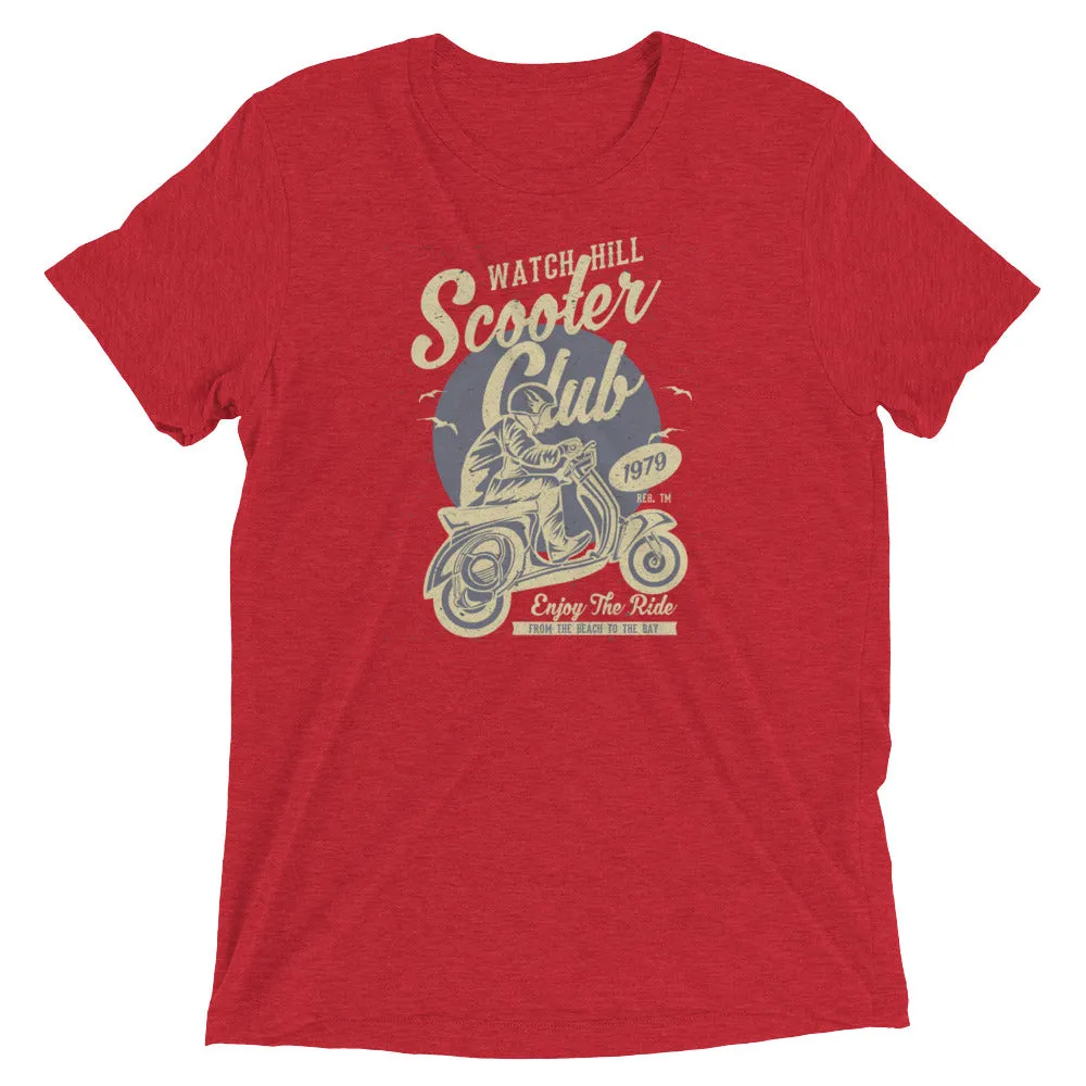 Watchill’n ‘Scooter Club’ Unisex Short Sleeve t-shirt (Creme/Grey)