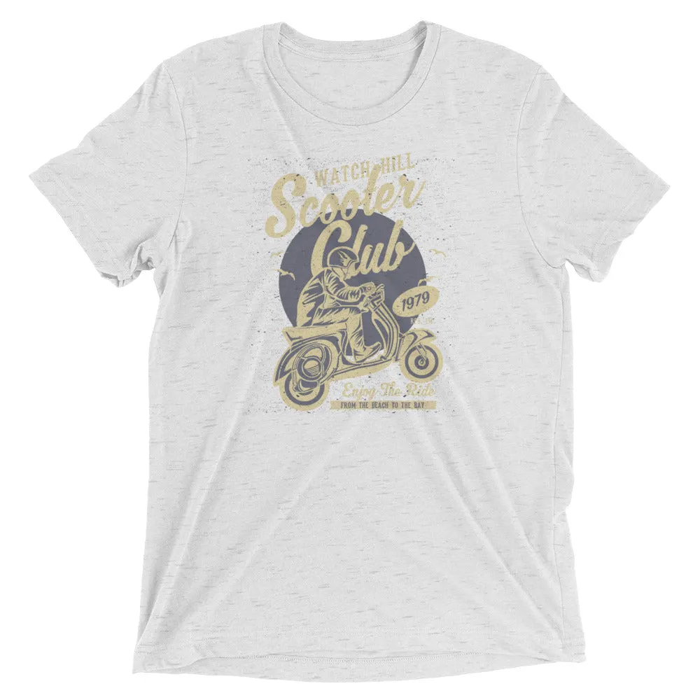 Watchill’n ‘Scooter Club’ Unisex Short Sleeve t-shirt (Creme/Grey)