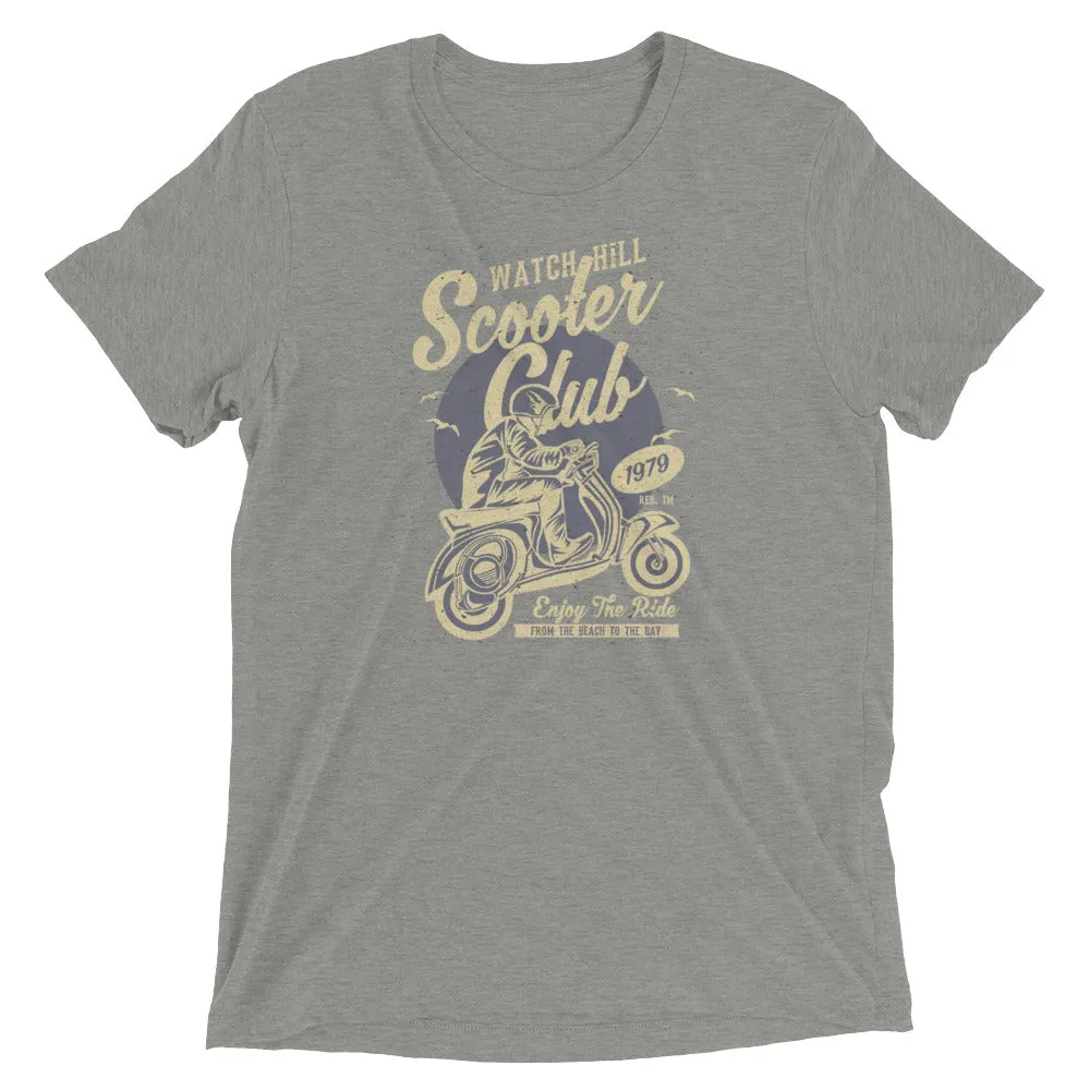Watchill’n ‘Scooter Club’ Unisex Short Sleeve t-shirt (Creme/Grey)