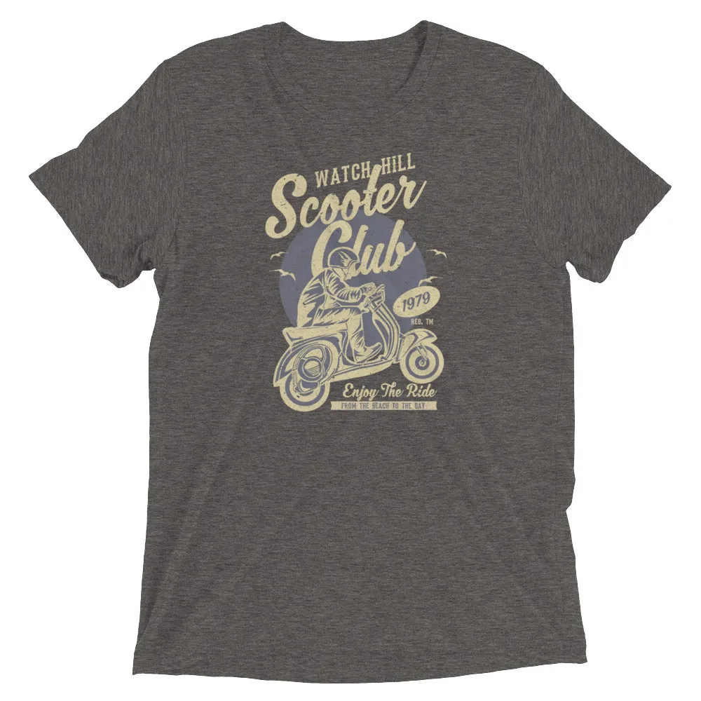 Watchill’n ‘Scooter Club’ Unisex Short Sleeve t-shirt (Creme/Grey)