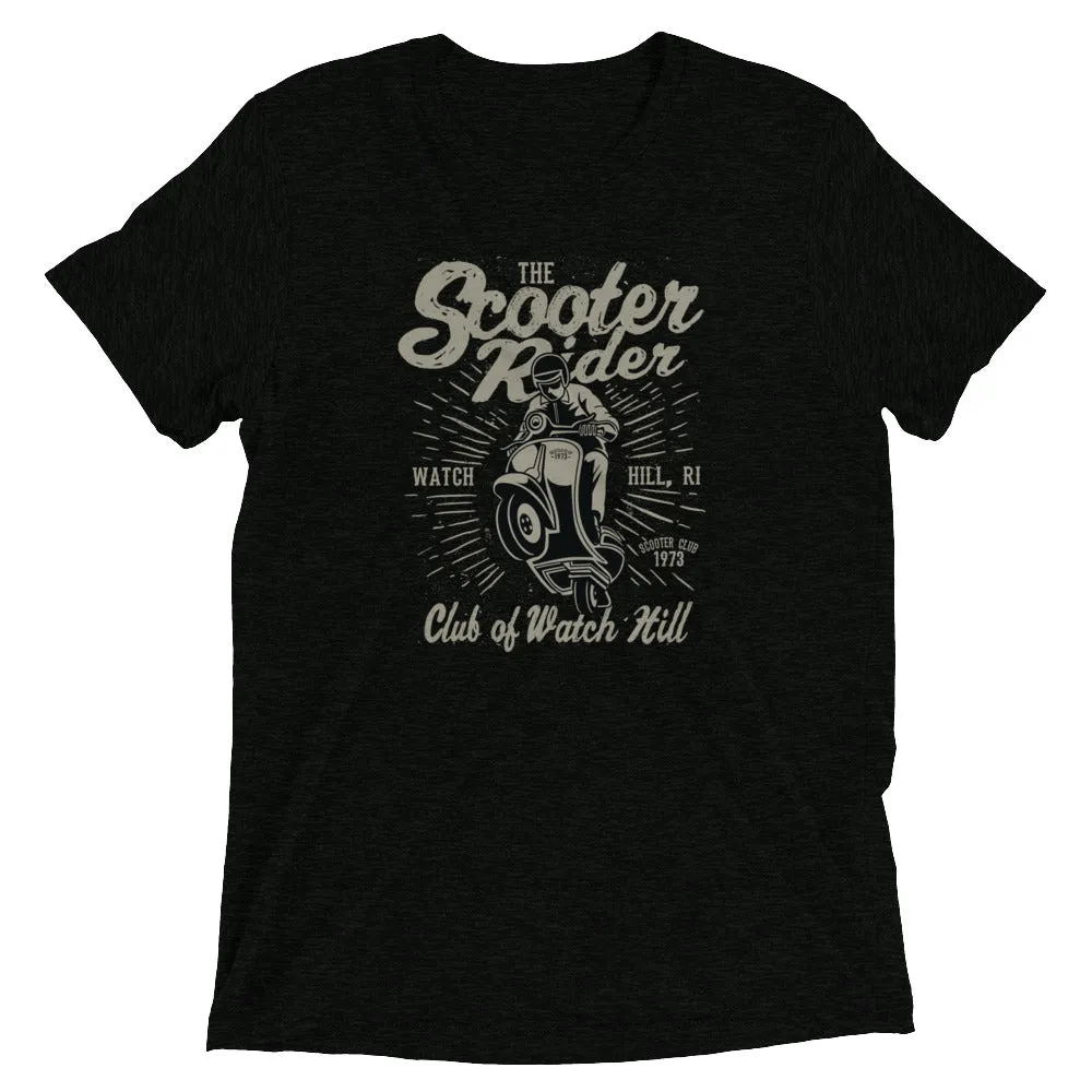 Watchill’n ‘Scooter Rider’ Unisex Short Sleeve t-shirt (Grey/Black)