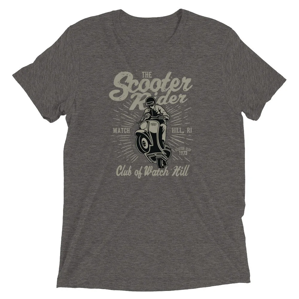 Watchill’n ‘Scooter Rider’ Unisex Short Sleeve t-shirt (Grey/Black)