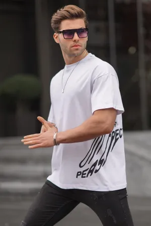White Patterned Men's T-Shirt 6178