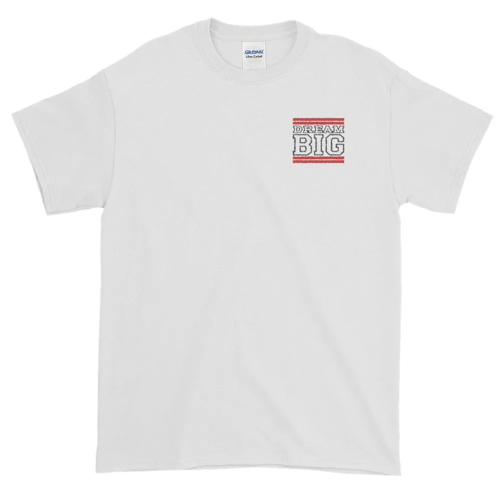White Red and Black Embroidered T-Shirt