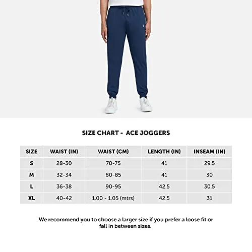 XYXX Athleisure Men's Cotton Modal Joggers | Moisture Absorbent, Comfortable Stretch Loungewear | Tailored Relaxed Fit Solid Ace Joggers with Zipper Pocket | Pack of 1 (Black, Large)